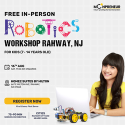 In-Person Free Robotics/Math Workshop for Kids at Rahway, NJ  (7-14)
