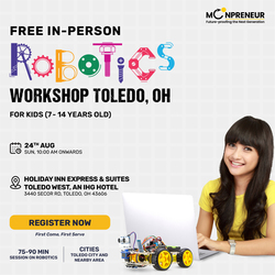 In-Person Free Robotics/Math Workshop for Kids at Toledo, OH  (7-14)