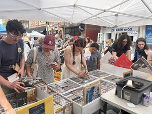 The South Street Vinyl Block Party! Outdoors on South Street in Philadelphia, Sat 25th. Vinyl heaven