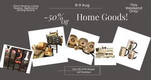 Save 50% on All Home Goods at Deer Hill Thrift Shoppe & Boutique