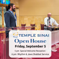 Temple Sinai Open House and Rhythm and Jews Service