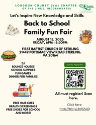 Back to School Family Fun Fair Loudoun County (VA) Links Chapter