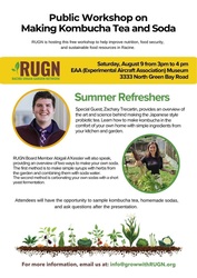 Free Kombucha Tea Workshop Hosted by Racine Urban Garden Network