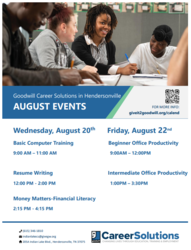 Free Training at Goodwill Career Solutions in Hendersonville