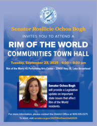 Rim of the World Communities Town Hall- Senator Ochoa Bogh