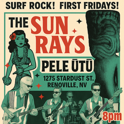 🌊 First Fridays Surf Rock Party with The Sun Rays at Pele Utu! 🌴