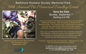 14th Annual Pet Memorial Sunday