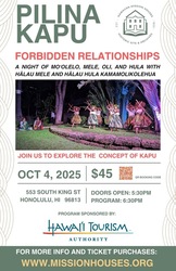 Mele Pilina Kapu: Forbidden Relationships, A Night of Mele, Oli, and Hula