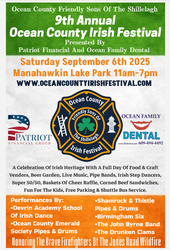 9th Annual Ocean County Irish Festival Presented by Ocean Family Dental & Patriot Financial Group