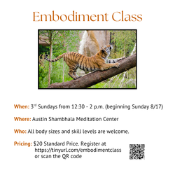 Embodiment Class, Every 3rd Sunday, Austin Shambhala Meditation Center