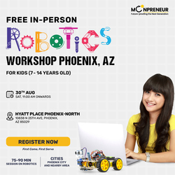 In-Person Free Robotics/Math Workshop for Kids at Phoenix, AZ  (7-14)