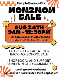 Back-to-School Mom2Mom Sale