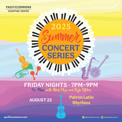Pacific Commons’ FREE August 22 Summer Concert Series Features Patron Latin Rhythms