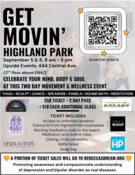Get Movin’ Highland Park:Celebration of Mind Soul Two-Day Ticket Event Benefitting Rebeccas Dreams