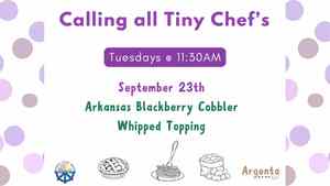Calling All Tiny Chefs: Arkansas Blackberry Cobbler And Whipped Topping