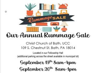 Christ Church of Bath, UCC Annual Rummage Sale
