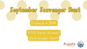 September Scavenger Hunt: Animal Scavenger Hunt