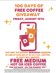 Dunkin' Jupiter Customer Appreciation Day