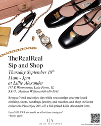 Sip, Shop & Consign in Style with The RealReal at Lillie Alexander