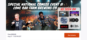 SNL comedian performing in Montgomery, MD - August  21st.