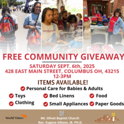 Community Giveaway | Mt Olivet Baptist Church