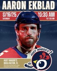 Two Time Champion Aaron Ekblad Makes Apperance  At Huey Magoo’s West Boca Raton With a Special “High