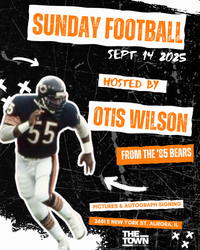 Otis Wilson from the 1985 Bears Hosting Sunday Football- At Town