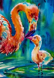 Painting Animals Workshop with David Lobenberg: Flamingos & Panda Mamas