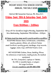 Mt. Kisco Seniors Tag Sale