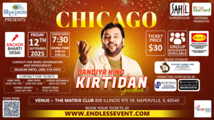 Chicago Dandiya Night 2025 With Kirtidan Gadhvi