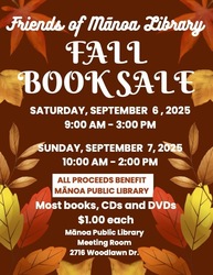 Friends of Mānoa Library Fall Book Sale