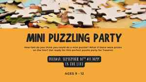 Tween Tuesdays: Mini Puzzling Party