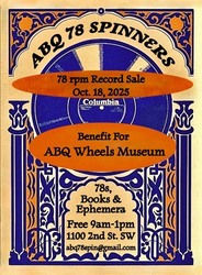 10-18-25 Second Annual 78 Record and Ephemera Benefit Sale for WHEELS Museum