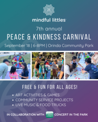 FREE: Mindful Littles’ Peace & Kindness Festival - September 18!