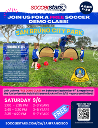 Try out our San Bruno Fall Soccer program for FREE!