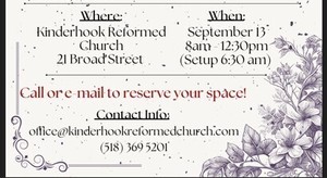 KINDERHOOK REFORMED CHURCH VILLAGE WIDE GARAGE RENTAL TABLE