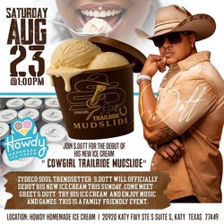 Join S.Dott for The Debut of His New Ice Cream "Cowgirl Trailride Mudslide"