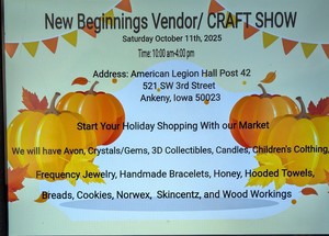 New Beginnings Vendor/Craft Show