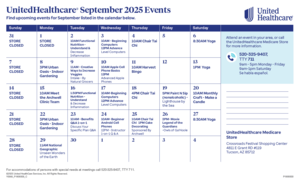 UnitedHealthcare Medicare Store Monthly Activity Calendar