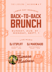 Labor Day Weekend Back-to-Back Brunch