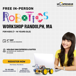 In-Person Free Robotics/Math Workshop for Kids at Randolph, MA (7-14)