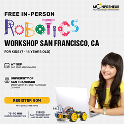 In-Person Free Robotics/Math Workshop for Kids at San Francisco, CA (7-14)