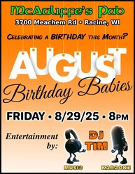 August Birthday Babie Karaoke Night