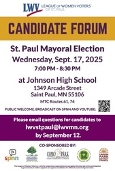 League of Women Voters St. Paul Mayoral Forum