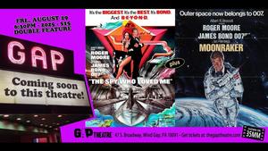 Roger Moore is James Bond in THE SPY WHO LOVED ME (1977) and MOONRAKER (1979) Double Feature in 35mm