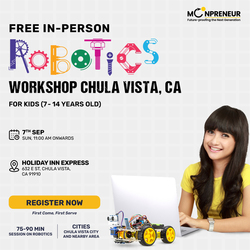 In-Person Free Robotics/Math Workshop for Kids at Chula Vista, CA (7-14)