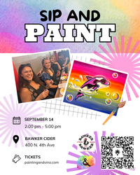 Lisa Frank Paint and Sip at Bawker Bawker 🐋🌈✨