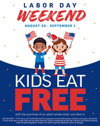Applebee's Kids Eat Free this Labor Day Weekend in NJ