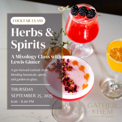 Herbs & Spirits: A Mixology Class with Lewis Ginter