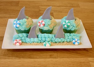 Shark Cupcakes Caregiver&Me Cooking Class!